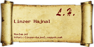 Linzer Hajnal névjegykártya